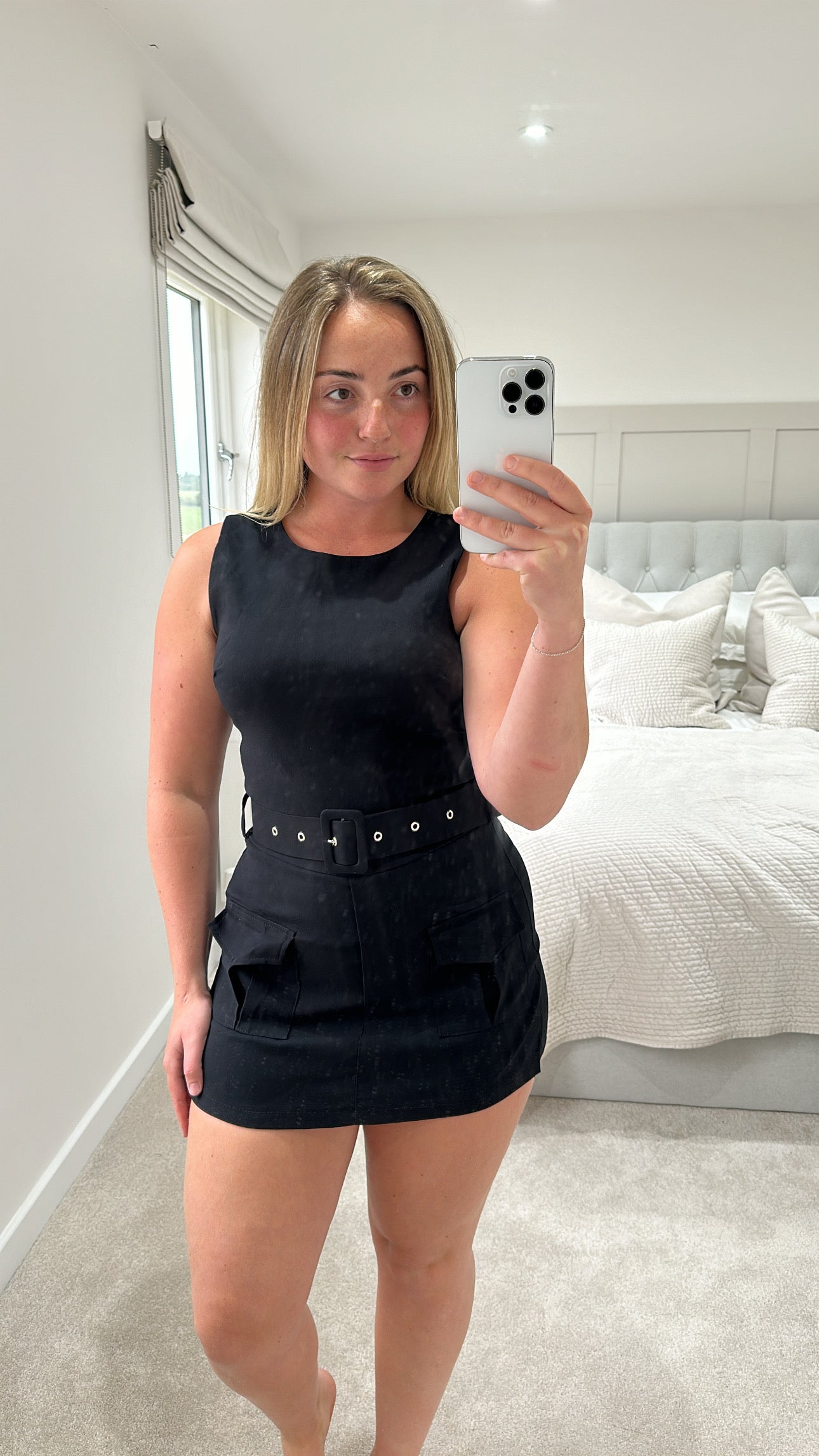 Black cargo skort dress