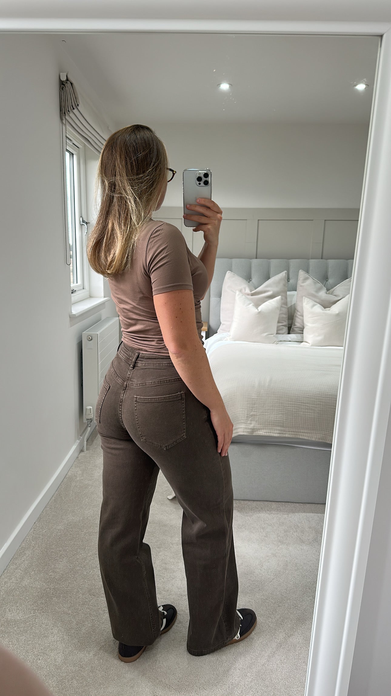 Chocolate brown super stretch jeans