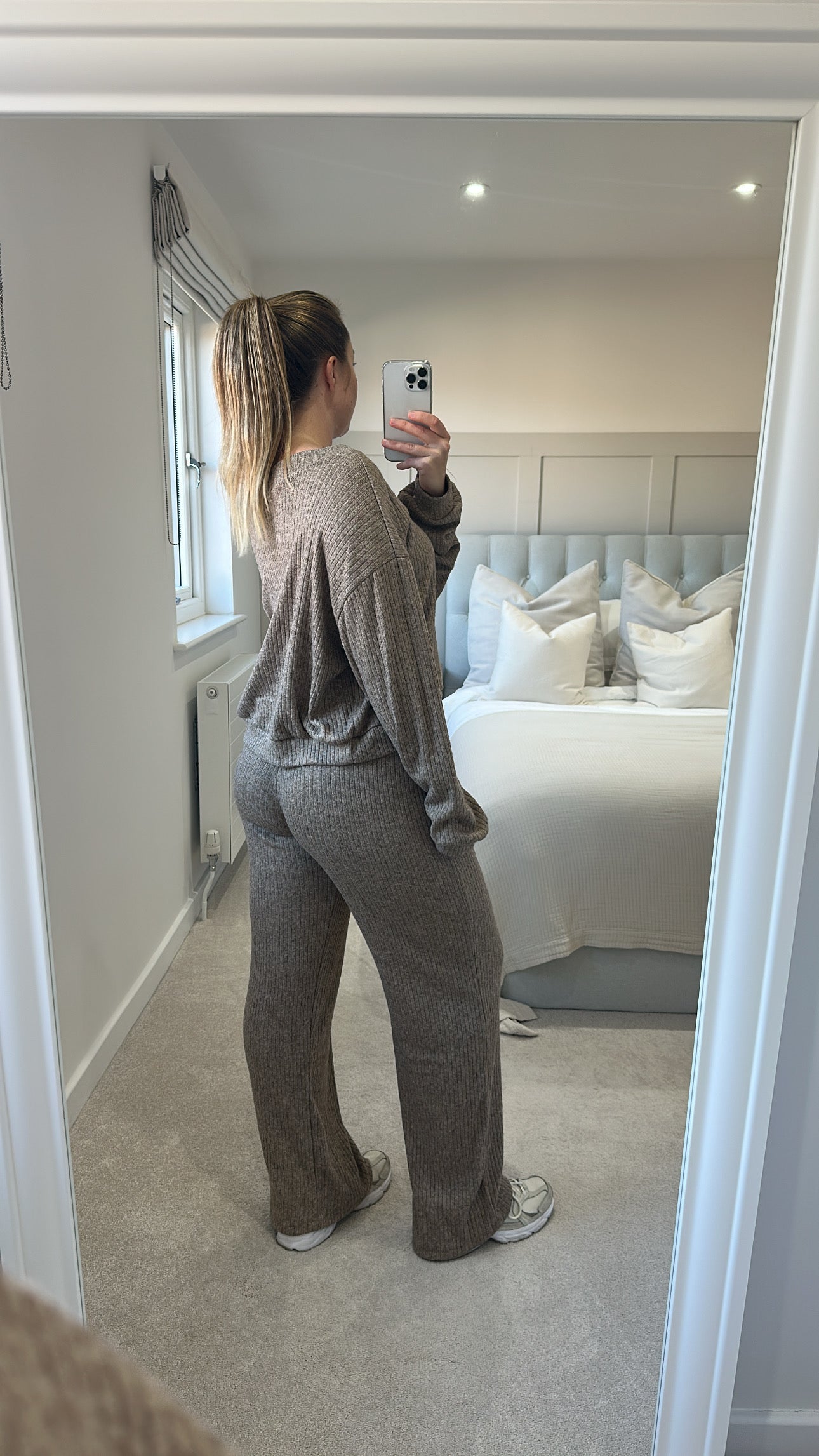 Mocha off the shoulder loungeset