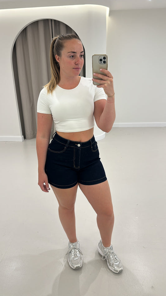 Stretchy Denim Shorts