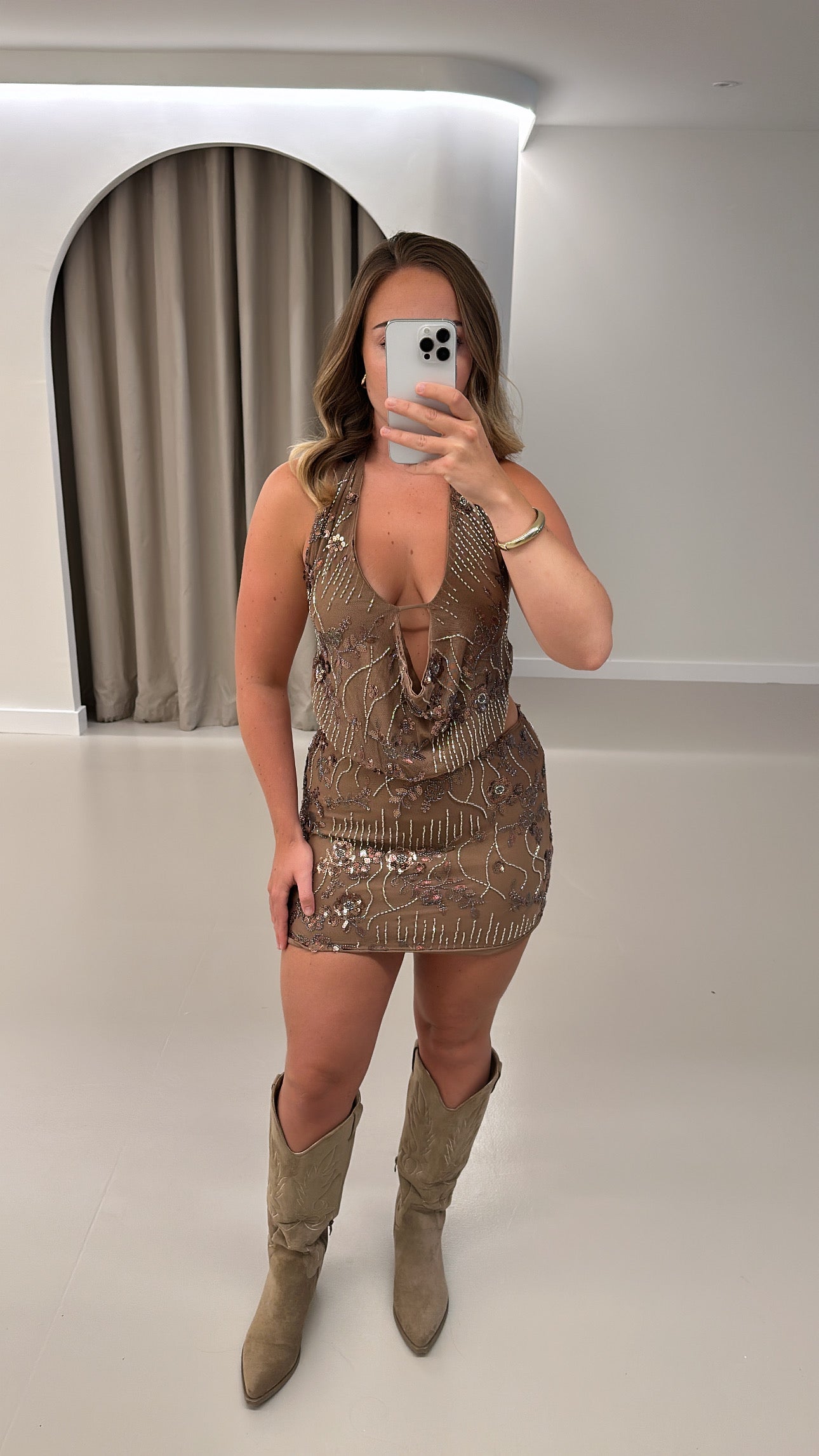 Mocha Ibiza skirt set