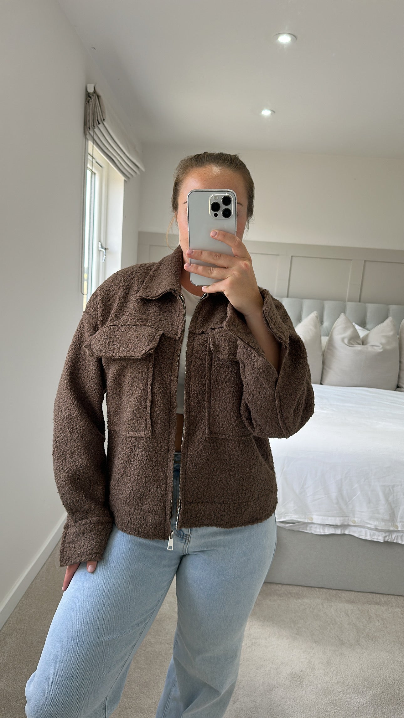 Chocolate teddy jacket