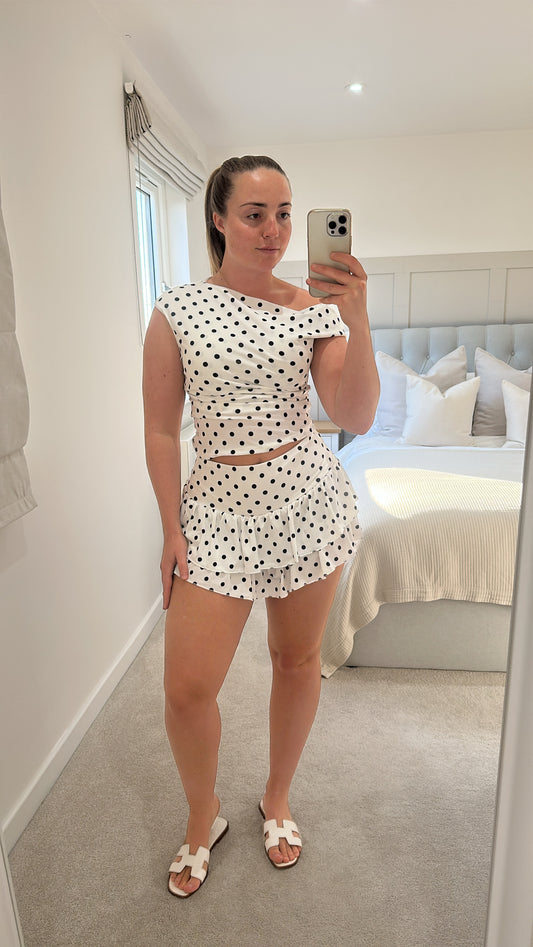 Polkadot Skirt Set