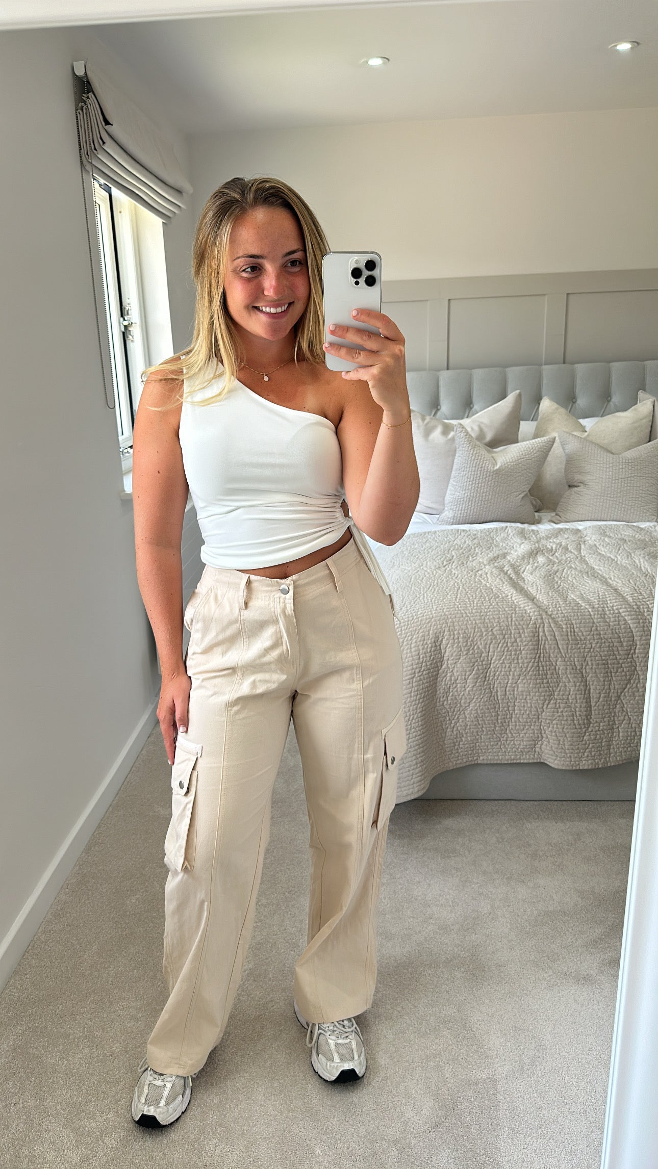 Beige cargo trousers