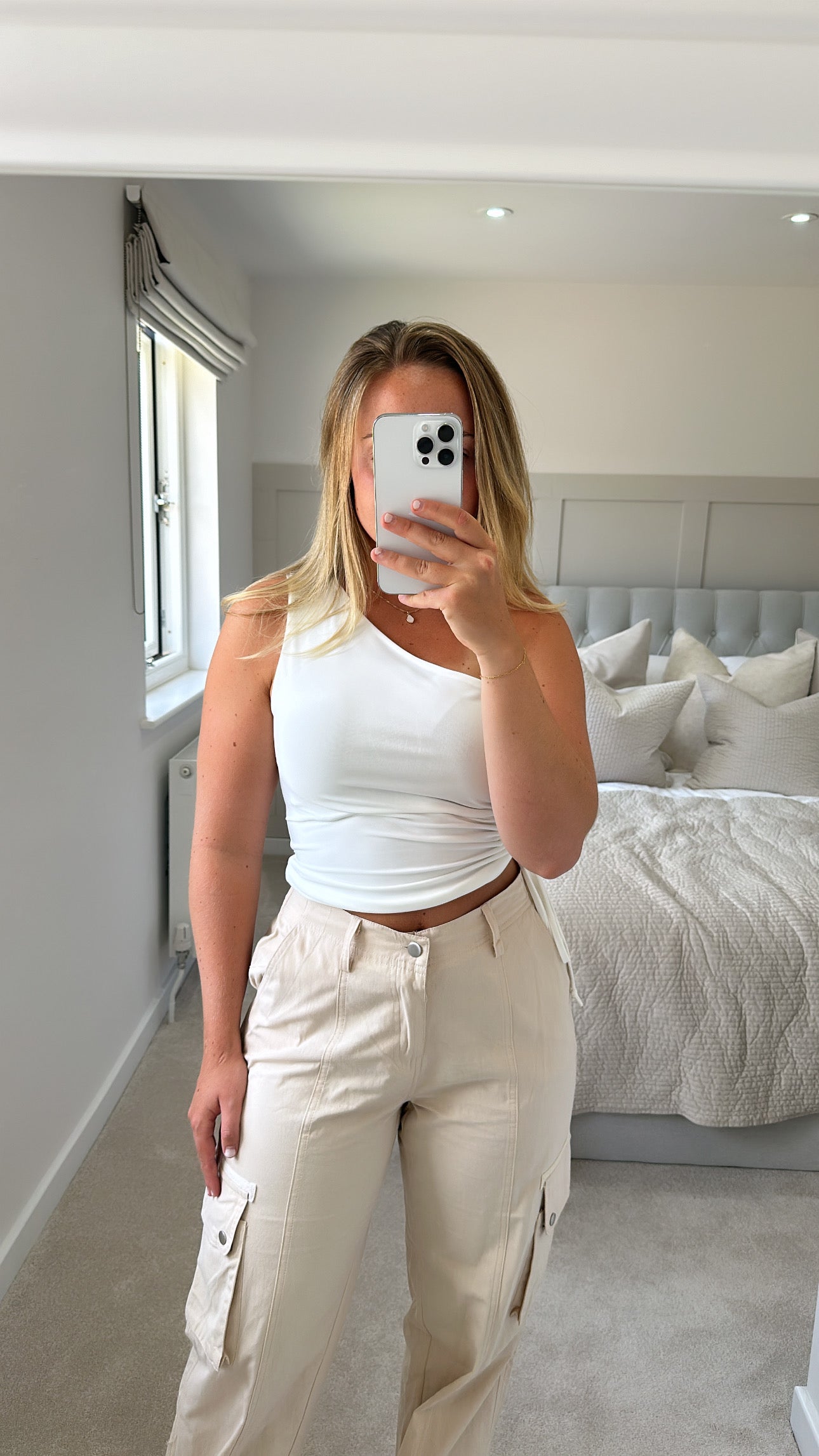 Beige cargo trousers