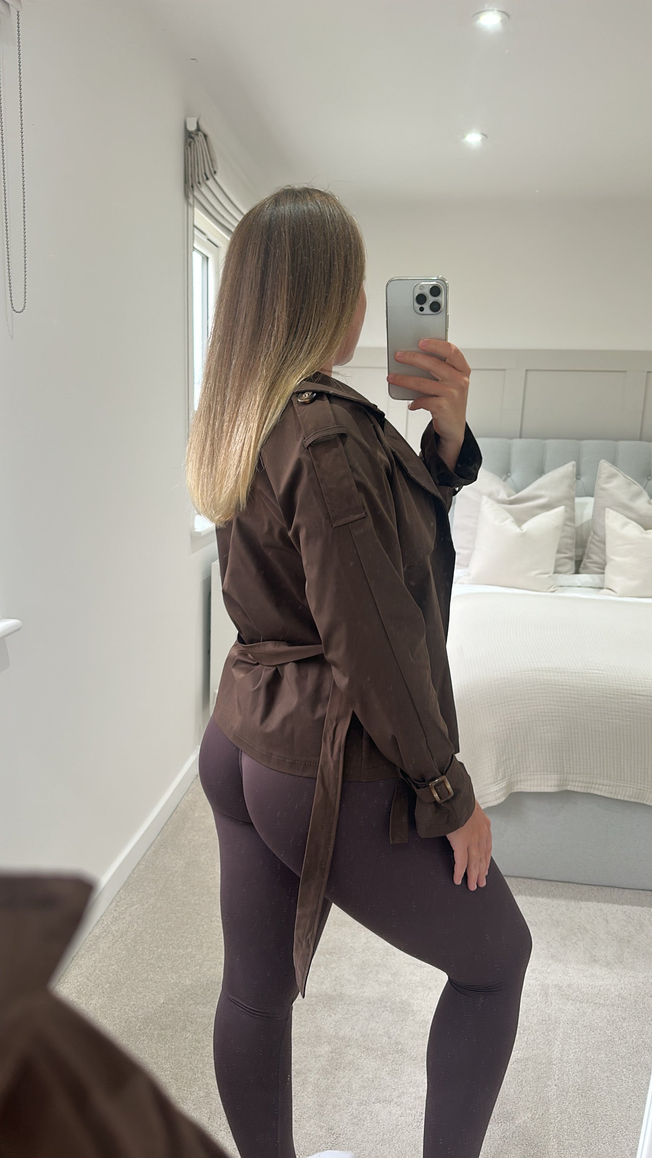 Brown trench jacket