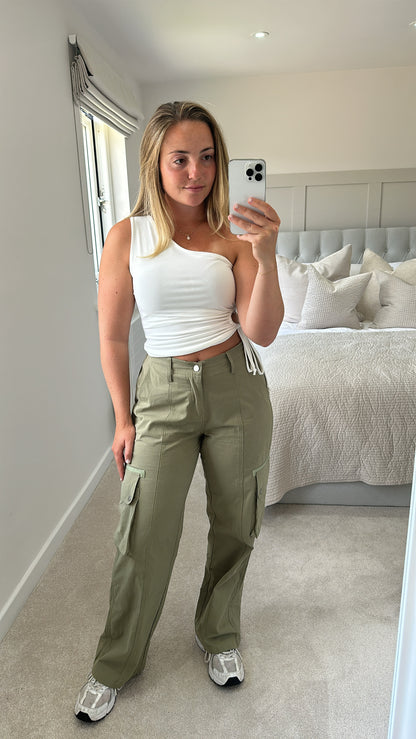 Khaki cargo trousers