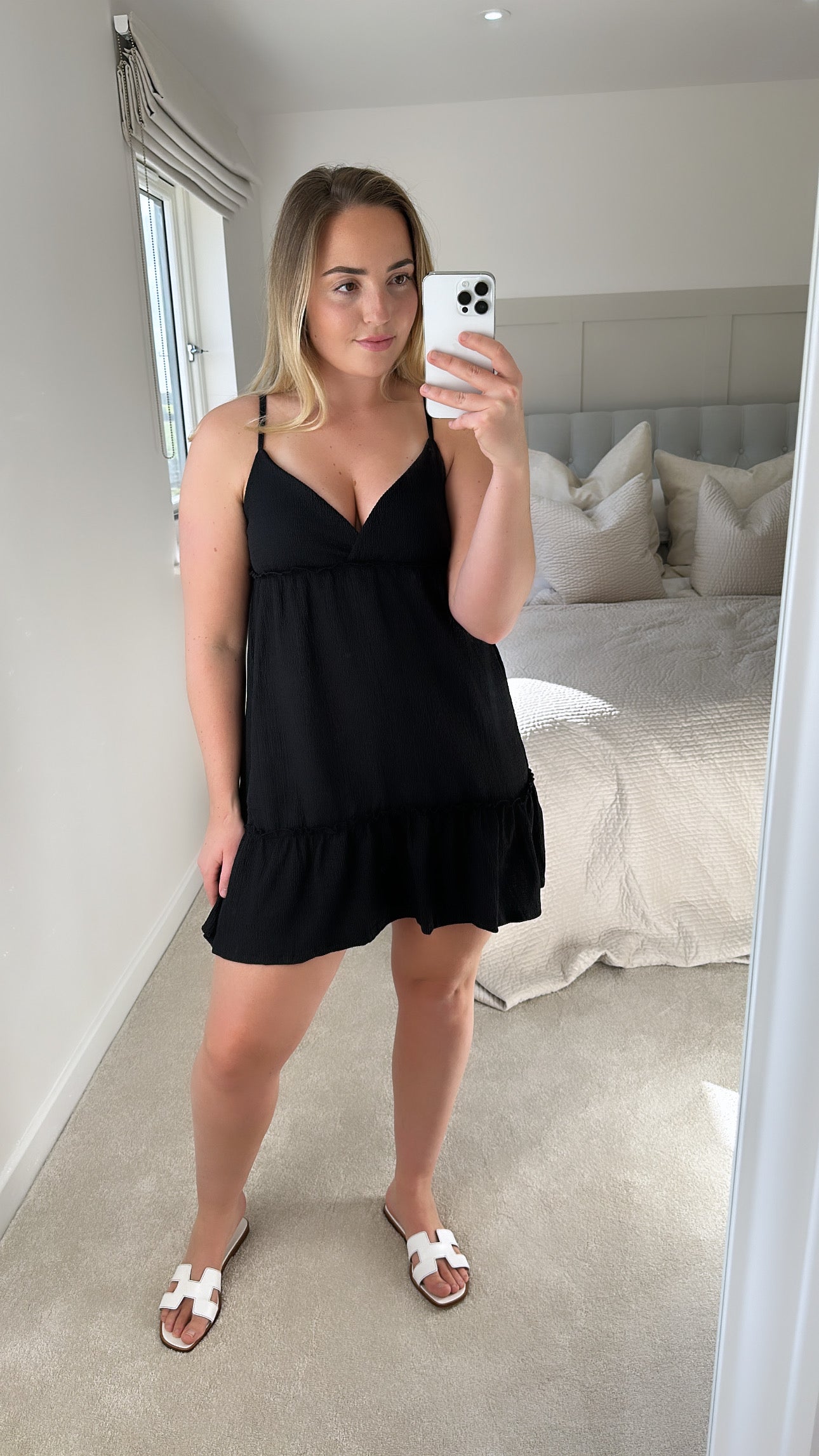 Black cheesecloth summer dress