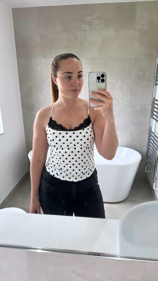 Polkadot Lace Top