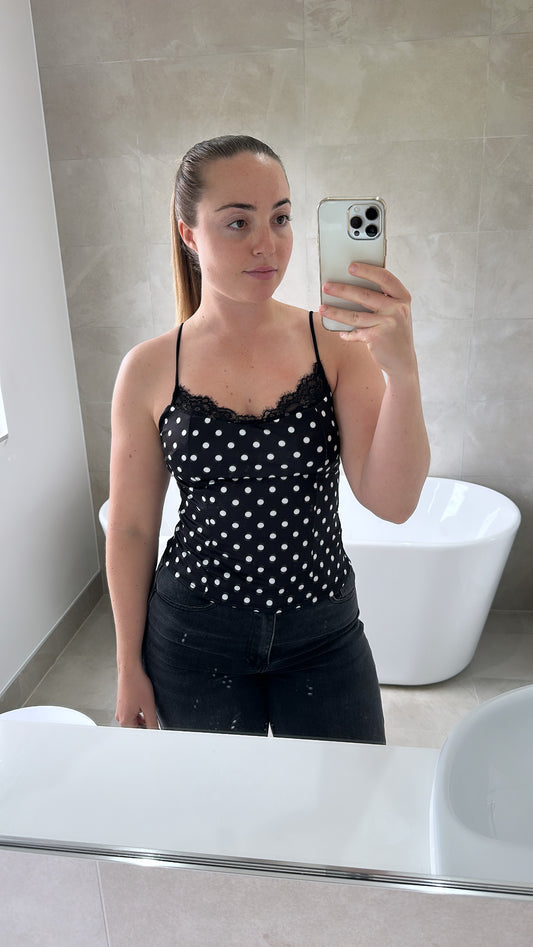 Polkadot Lace Top