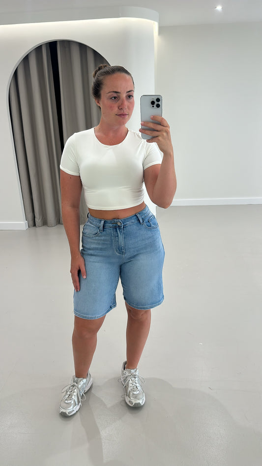 Super Stretch Denim Jorts