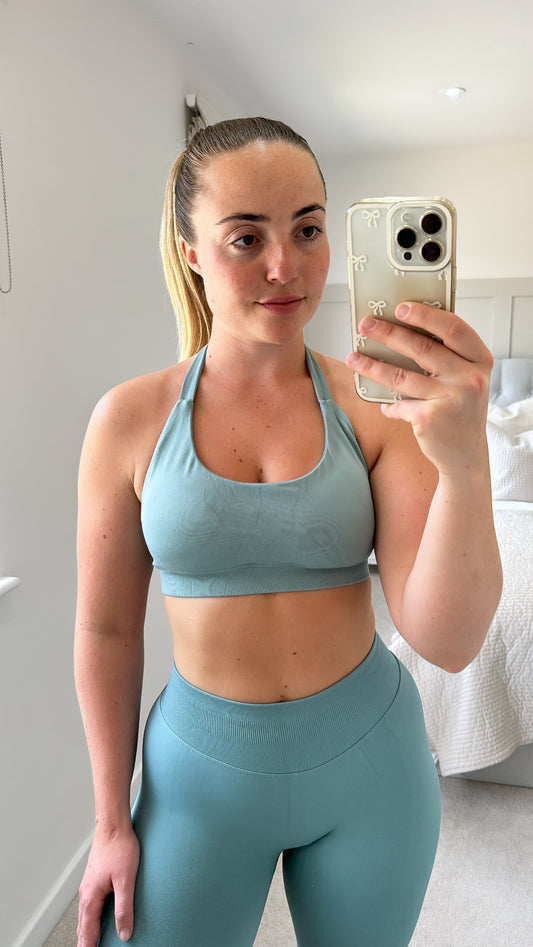 Sage green sports bra