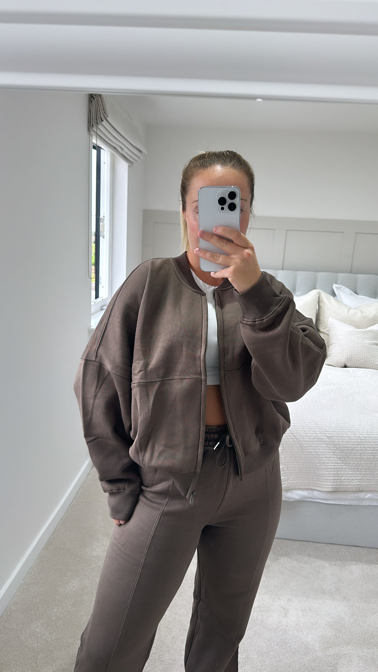 Espresso bomber jacket tracksuit