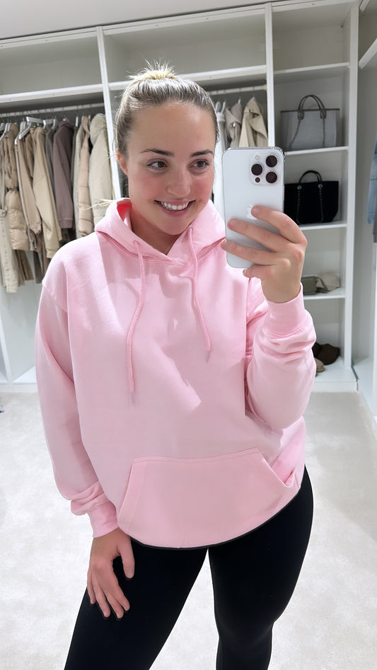 Baby pink oversized hoodie