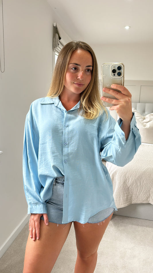 Blue oversized shirt