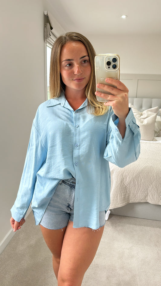 Blue oversized shirt