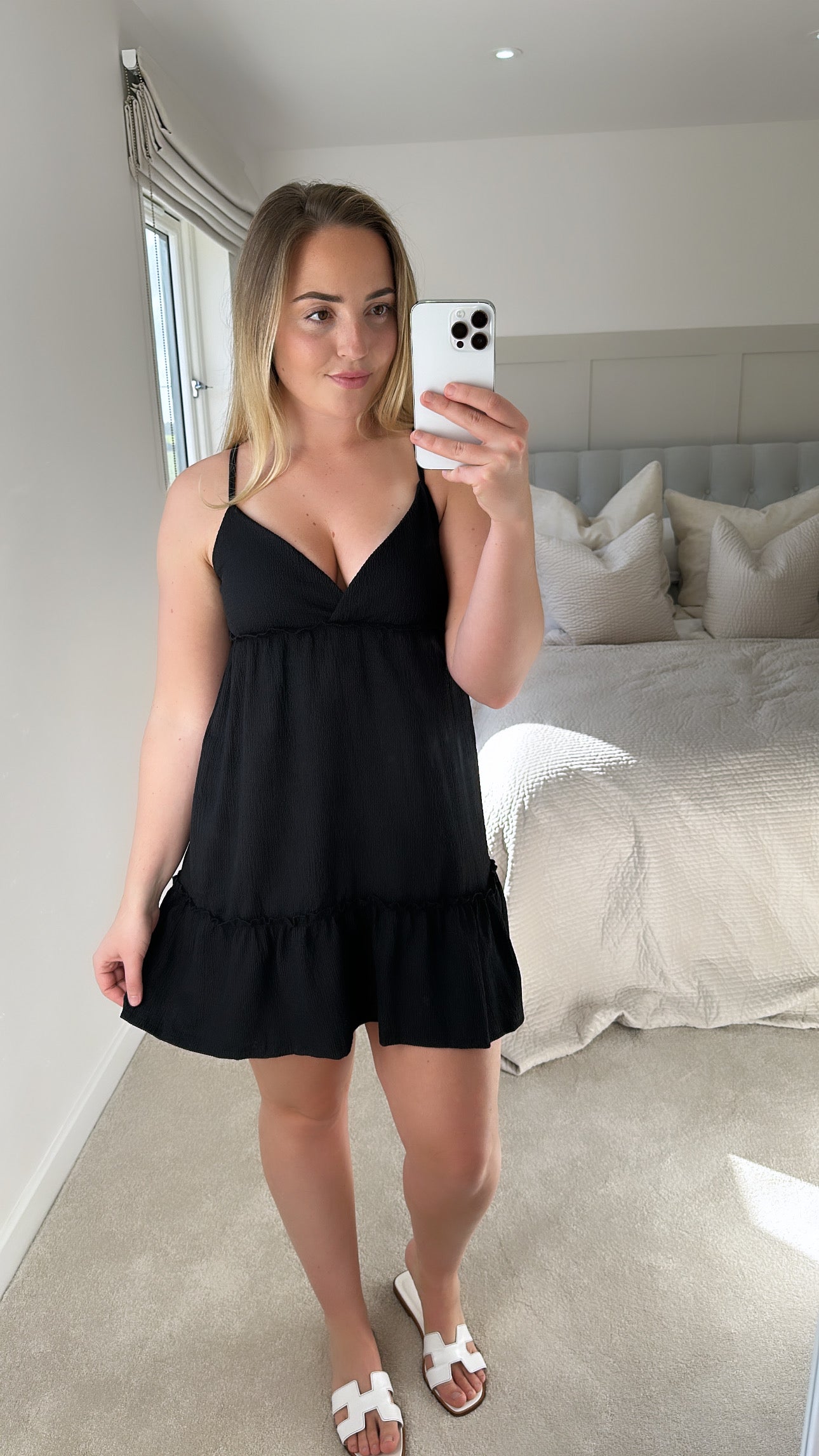 Black cheesecloth summer dress