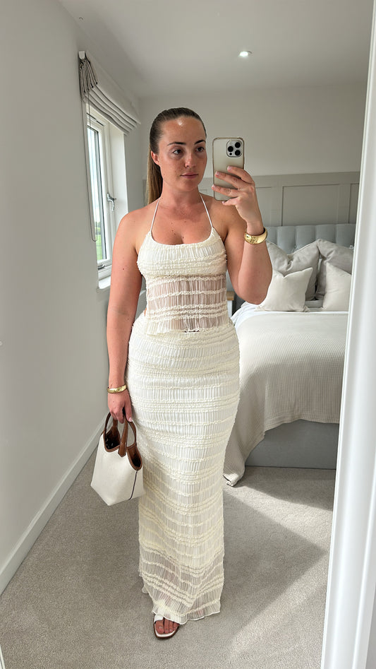 White skirt set