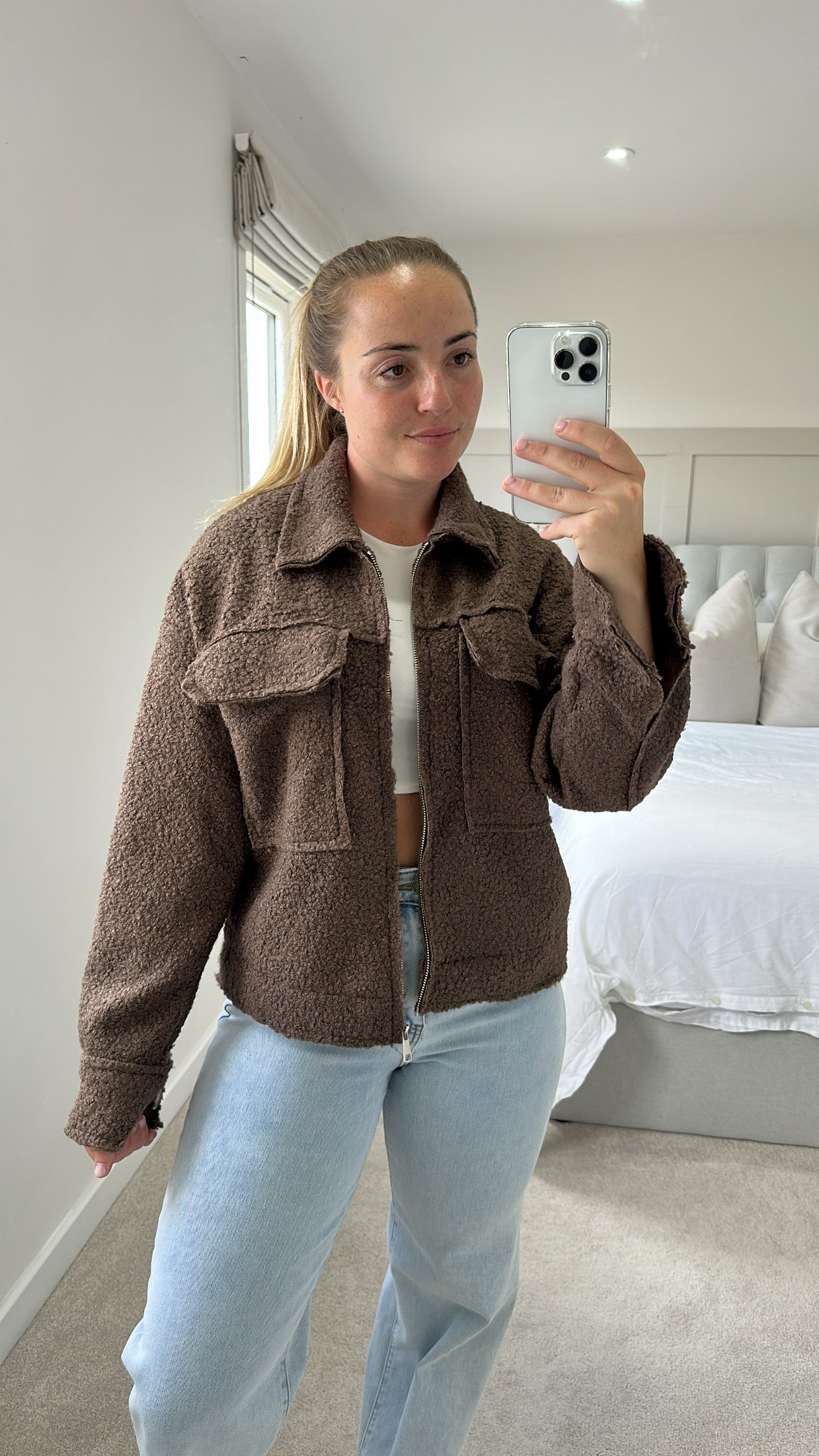 Chocolate teddy jacket