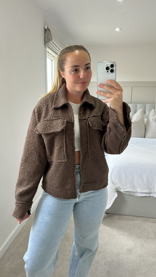 Chocolate teddy jacket