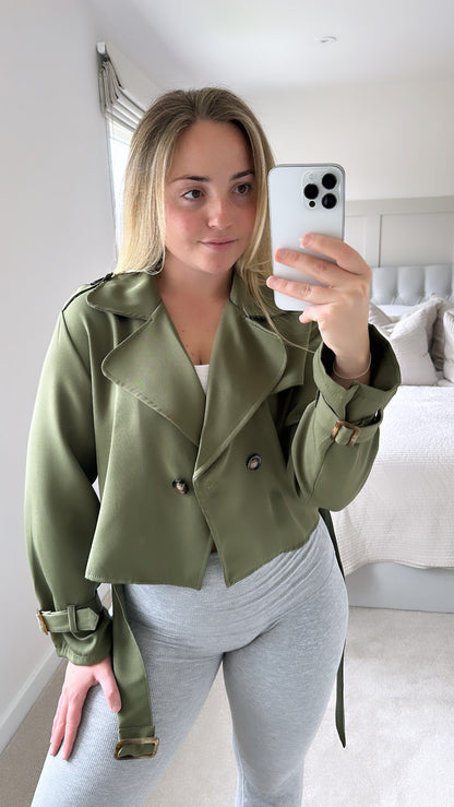 Khaki trench jacket