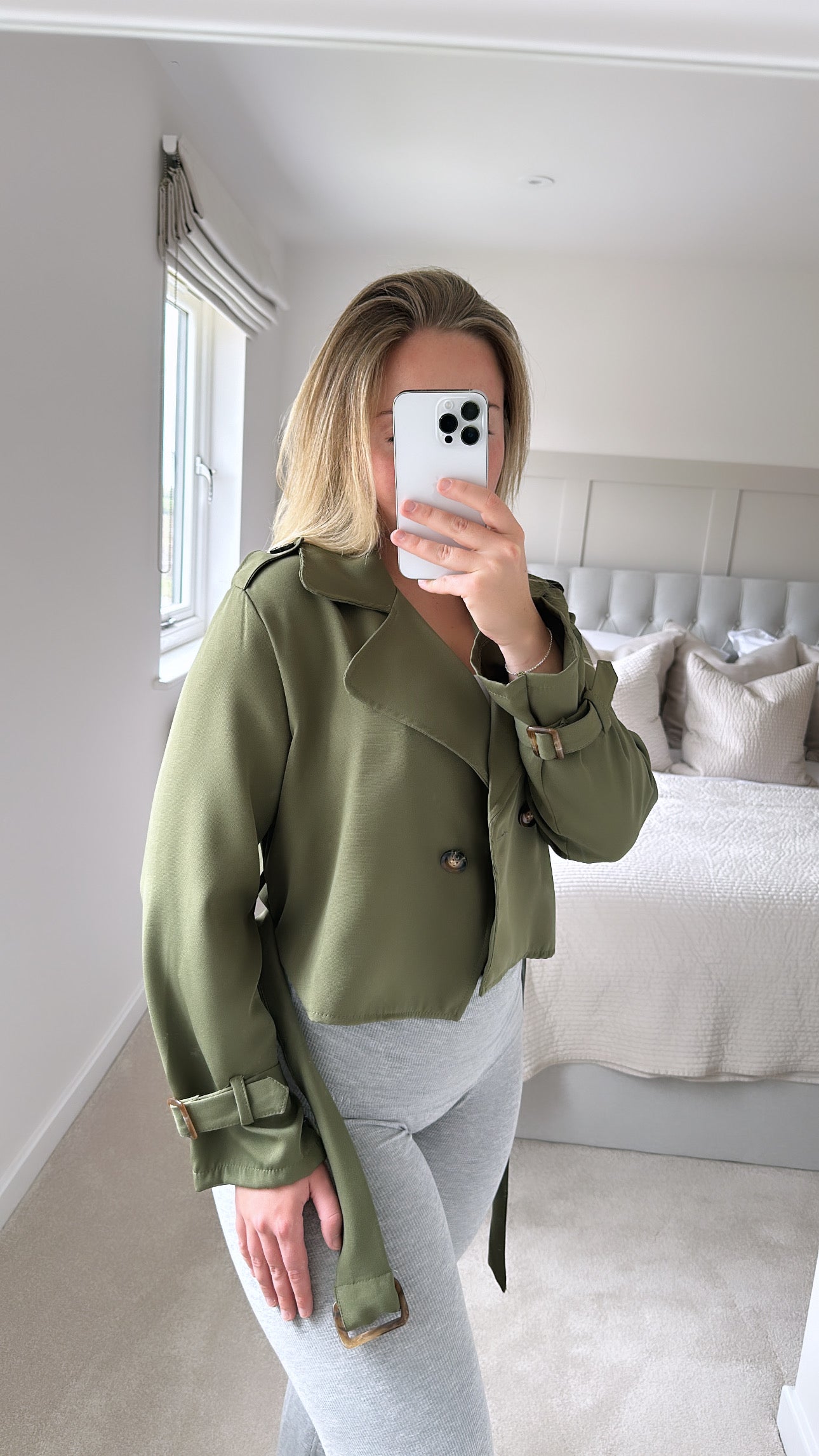 Khaki trench jacket