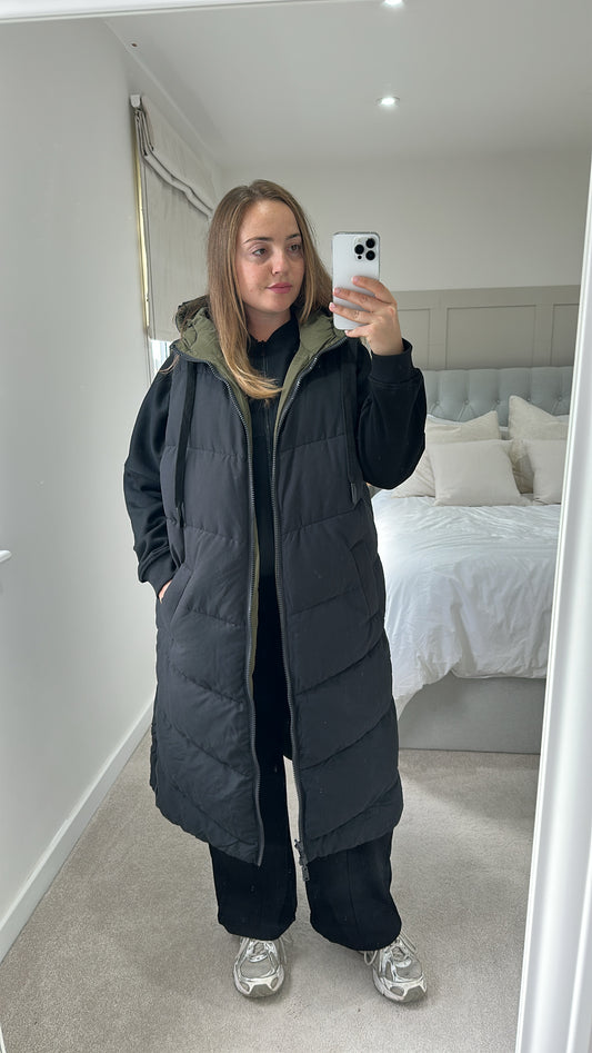 Black Long Bodywarmer