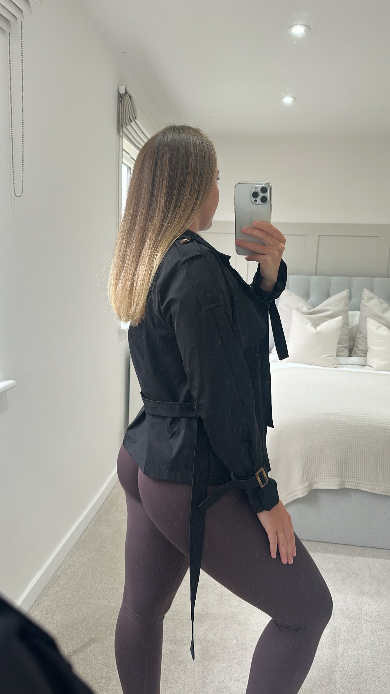 Black trench jacket