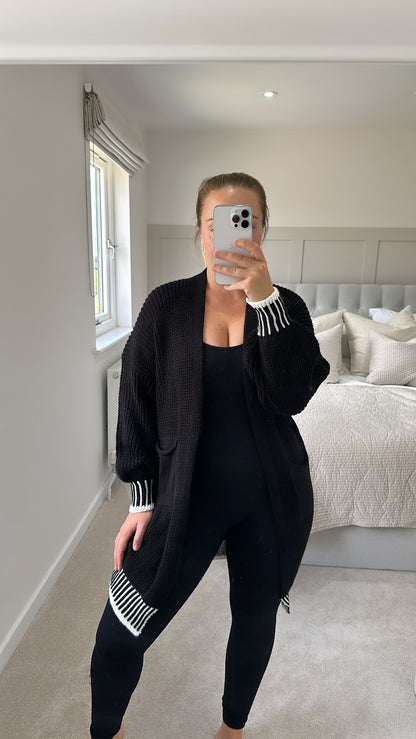 Black cardigan