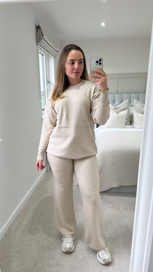 Beige oversized loungeset