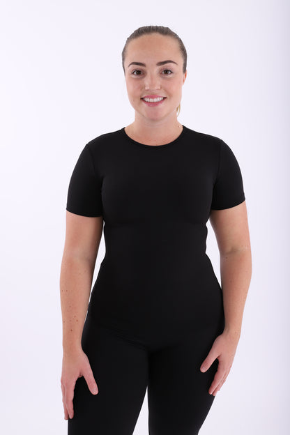 Black smooth and sculpt top